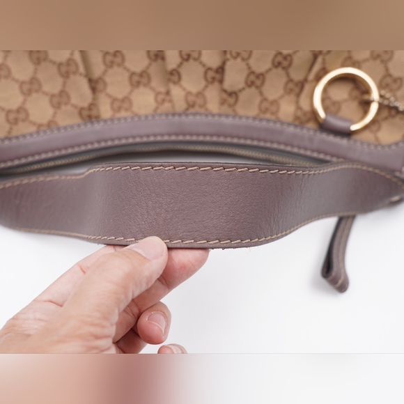 AF54❤️Gucci GG  Monogram Canvas Sukey hobo - Picture 10 of 15